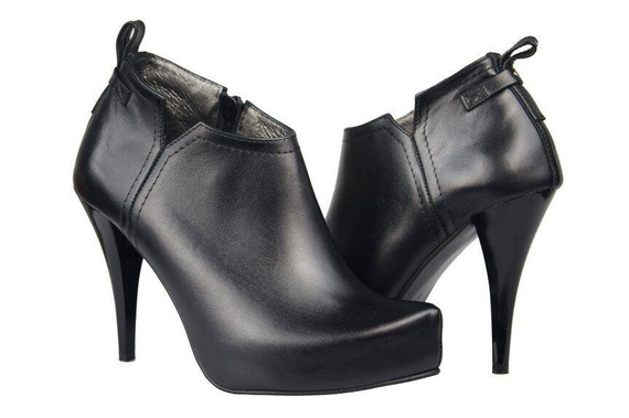 Damenschuhe Isolierte Stiefel, Naturleder, Schwarz 794 ElitaBut