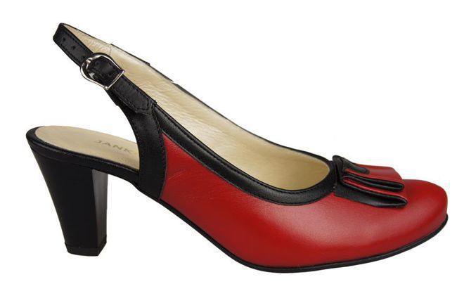 Damenschuhe Sandalen, Naturleder, Rot 841 ElitaBut