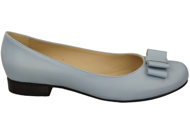Damen Ballerinas, Naturleder, Hellblau 702 ElitaBut