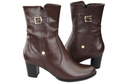Damenschuhe Damenstiefel Warmes Naturleder Chocolate 882 Z ElitaBut