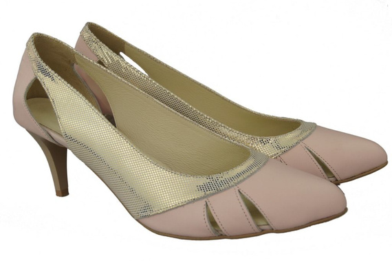 Damenschuhe Pumps Rosa-Gold Naturleder 995 ElitaBut
