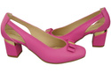 Schuhe Damen Fuchsia Pumps aus Naturleder mit dekorativem Absatz 199 ElitaBut