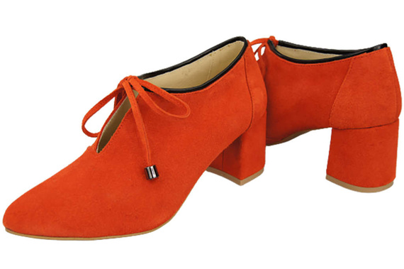 Damenschuhe Orange Schuhe Natursamtleder 183 ElitaBut