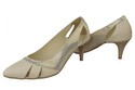 Damenschuhe Pumps Beige-Gold Naturleder 995 ElitaBut