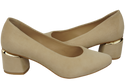 Damenschuhe Pumps Beige Natürliches Wildleder 143 Von ElitaBut