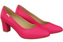 Klassische Glatt Damen Neon Rosa Naturleder Schuhe 213 ElitaBut