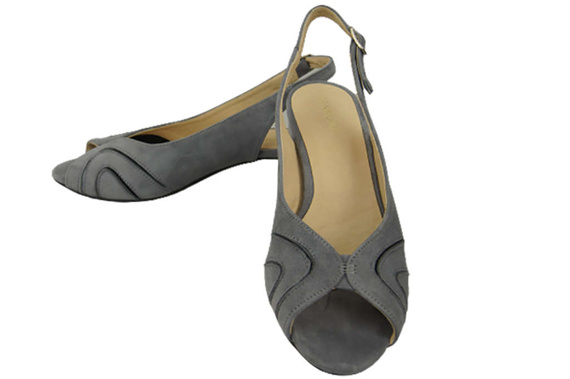 Damenschuhe Sandalen, natürliches Wildleder, Grau 991 ElitaBut