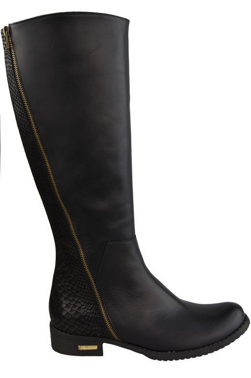 Damenstiefel, Stiefel, Naturleder, Schwarz 947 ElitaBut