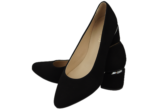 Damenschuhe Pumps Schwarz, natürliches Wildleder 143 von ElitaBut