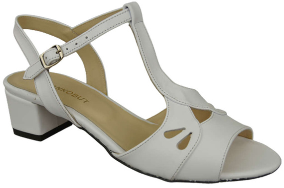 Damenschuhe Weiße Sandalen, Naturleder 169 ElitaBut