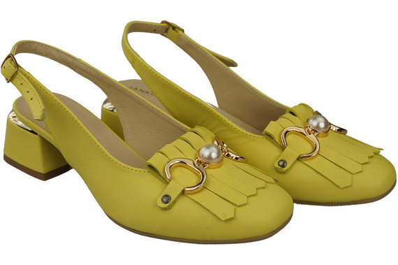 Damenschuhe Zitrone Sandalen mit Fransen verziert Naturleder 208 ElitaBut