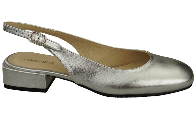 Damen Schuhe Sandalen Silber Flacher Absatz Naturleder 206 ElitaBut