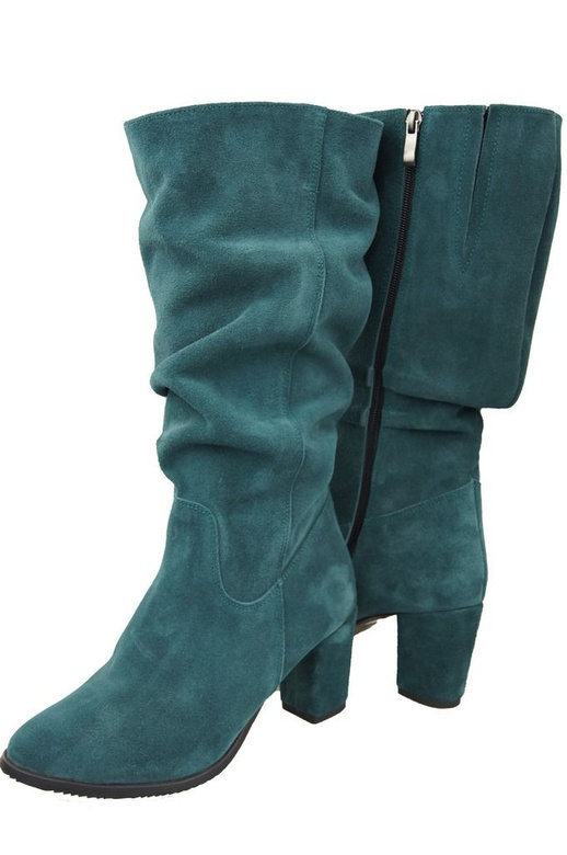 Schuhe Damenstiefel, Naturleder, Velour 141 Malachit ElitaBut