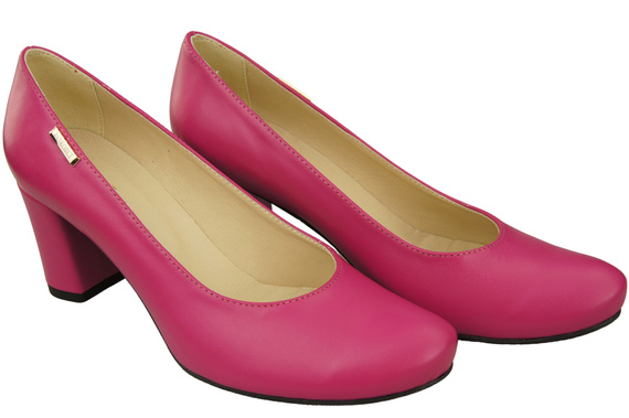 Klassische Damen Purpurfarbig Leder Mandel Nase Pumps 201 ElitaBut