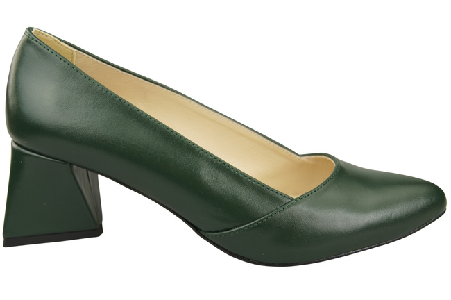 Damen Pumps Smaragdgrün Echtleder Spitz Zehen Absatz ElitaBut 221