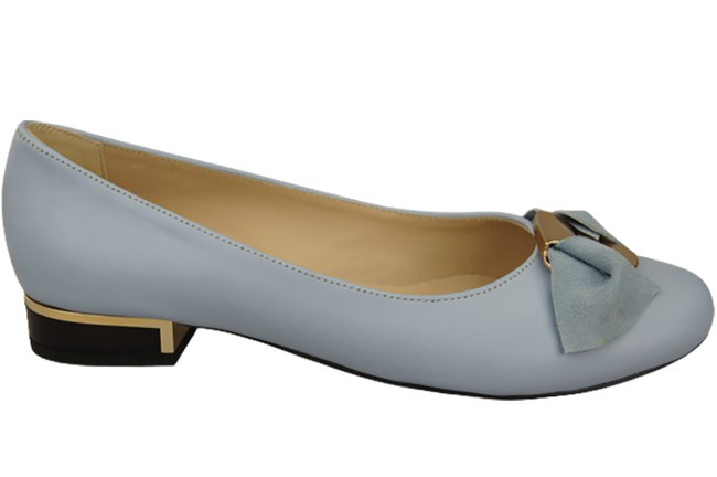 Damen Ballerinas, Naturleder, Hellblau 894 ElitaBut