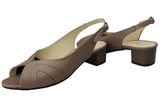 Damenschuhe Sandalen, Naturleder, Cappuccino 991 ElitaBut