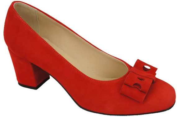 Damenschuhe Pumps Rot, natürliches Wildleder 163 ElitaBut