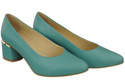 Damenschuhe Türkise Pumps, Naturleder 143 ElitaBut
