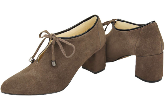 Damenschuhe Braune Schuhe Natursamtleder 183 ElitaBut