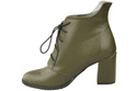 Winter-Schnürstiefel für Damen, Naturleder, Olive 174, von ElitaBut