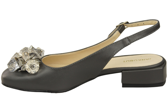 Damen Schuhe Graphit Sandalen mit Kristallen Naturleder 215 ElitaBut