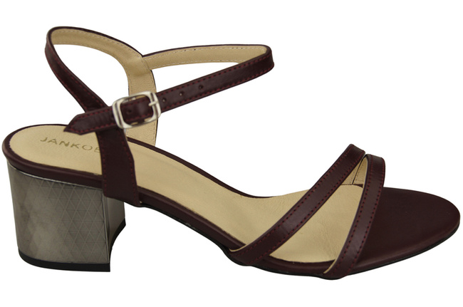 Damenschuhe Burgunderrotes Naturleder 197 Sandalen, die den Fuß sinnlich enthüllen ElitaBut