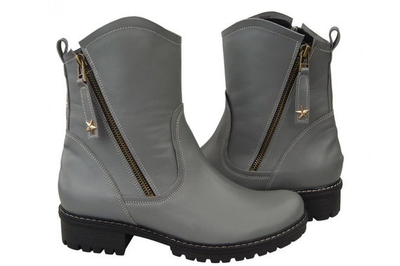 Damenstiefel Naturleder Grau 122 ElitaBut