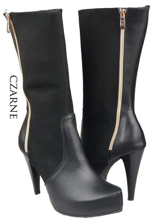 Damen-Halbstiefel, Naturleder, Schwarz 883 ElitaBut