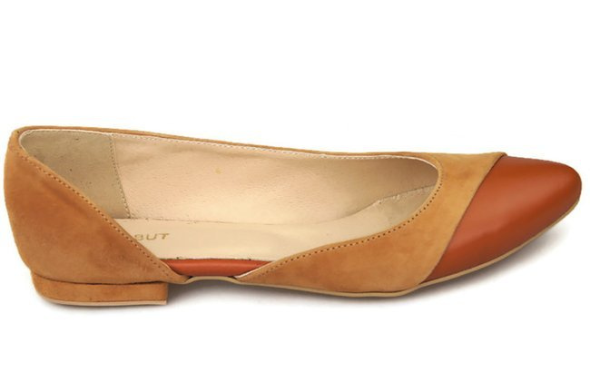 Damenschuhe Ballerinas Rot, Naturleder, Wildleder 146 ElitaBut