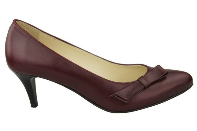 Damenschuhe Pumps Naturleder Burgund 989 ElitaBut
