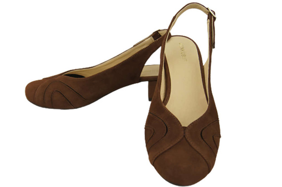 Damenschuhe Sandalen, Naturleder, Wildleder, Braun 842 von ElitaBut