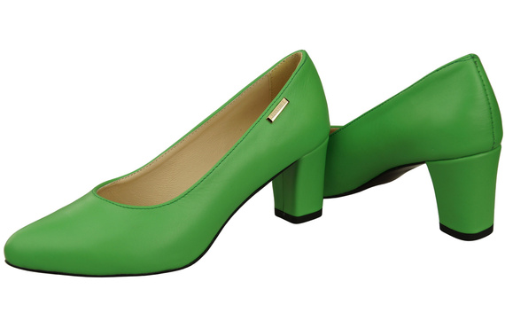 Klassische Glatt Damen Limette Naturleder Schuhe 213 ElitaBut