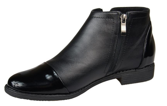 Damenschuhe Stiefel, Naturleder, Schwarz 877 ElitaBut