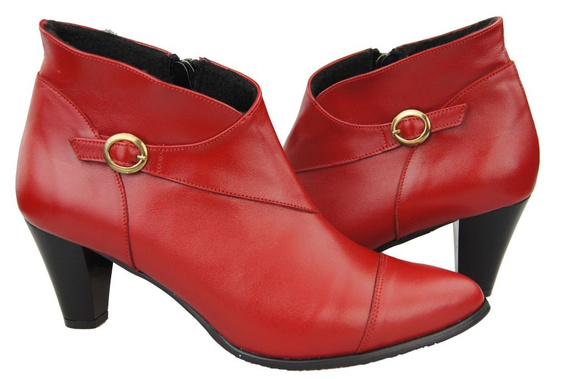 Damenstiefel Frühling/Herbst, Naturleder, Rot, 100 L, ElitaBut