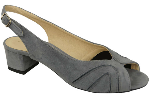 Damenschuhe Sandalen, natürliches Wildleder, Grau 991 ElitaBut