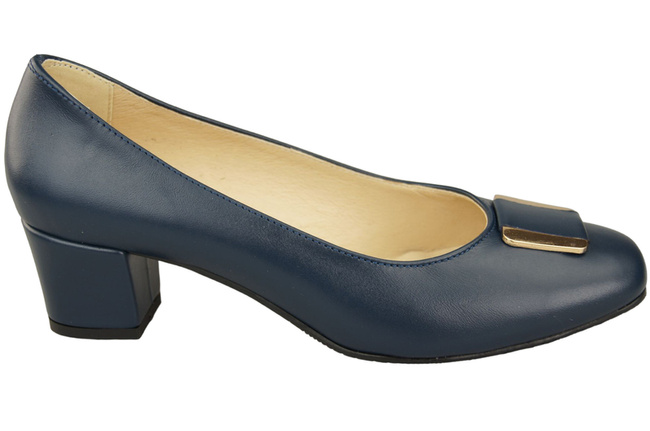 Damenschuhe Pumps Naturleder 187 Marineblau ElitaBut