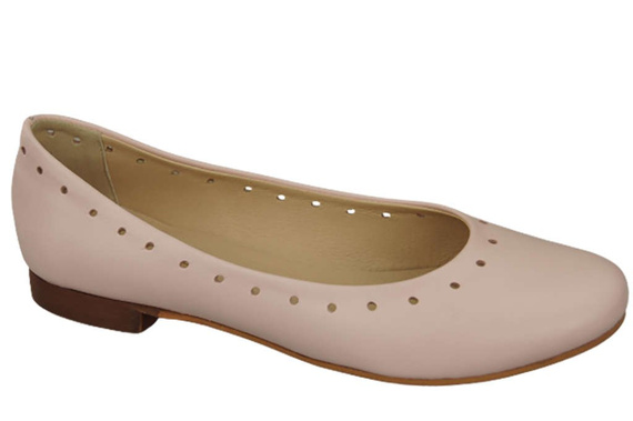 Damenschuhe Bequeme Ballerinas Naturleder Puderrosa 162 ElitaBut