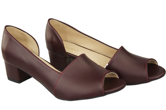 Damenschuhe Burgunderrote Sandalen, Naturleder 147 ElitaBut