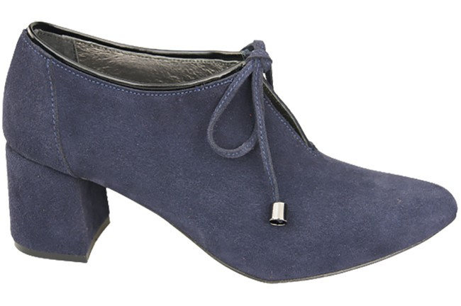 Damenschuhe, Schuhe, Marineblau, natürliches Veloursleder 183 ElitaBut