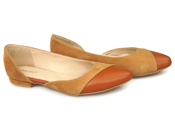 Damenschuhe Ballerinas Rot, Naturleder, Wildleder 146 ElitaBut