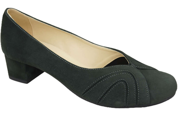 Damenschuhe Pumps, natürliches Wildleder, Graphit 786 von ElitaBut