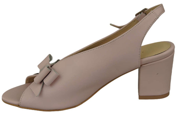 Damenschuhe Sandalen Pink Powder, natürliches genarbtes Leder, 148 L ElitaBut