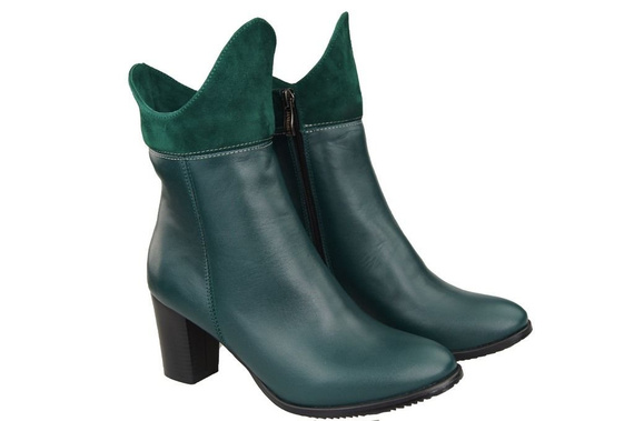 Damen-Winterstiefel, Naturleder, Malachit 137 ElitaBut