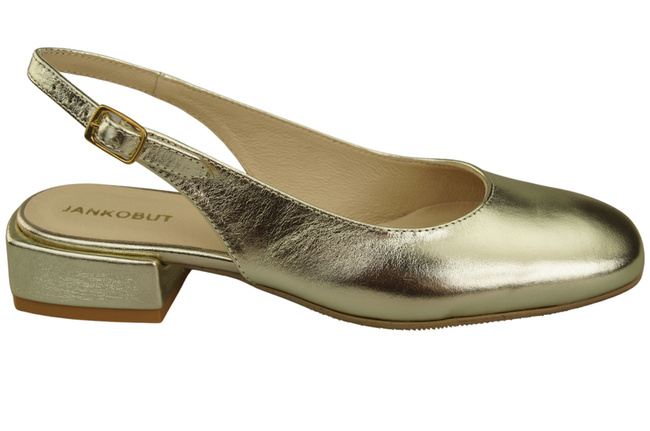 Damen Schuhe Sandalen Gold Flacher Absatz Naturleder 206 ElitaBut