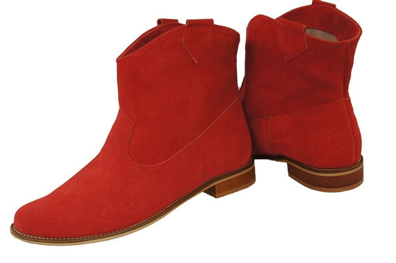 Damenstiefel Frühling / Herbst, Naturveloursleder, Rot 132 L ElitaBut