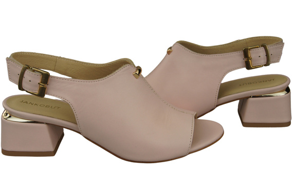 Damenschuhe Sandalen Rosa Pudergoldschnalle Naturleder 198 ElitaBut