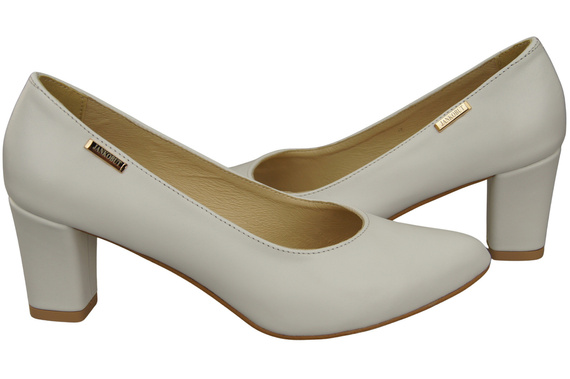 Klassische Glatt Damen Weiß Naturleder Schuhe 213 ElitaBut