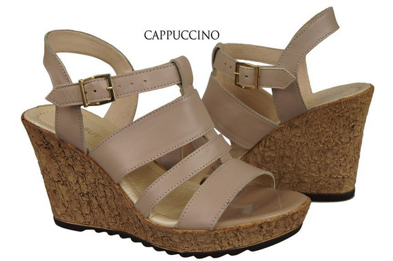 Damenschuhe Sandalen, Naturleder Cappuccino 921 ElitaBut