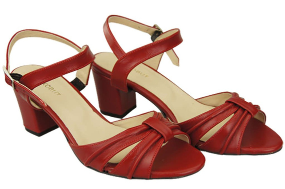 Damenschuhe Sandalen Rot Naturleder 168 ElitaBut